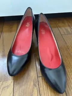 KIBERA キビラ　黒　本革　7cmハイヒール　24.0cm