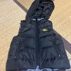 BEBE ESPOIR 黒 フード付きダウンベスト　サイズ90㎝