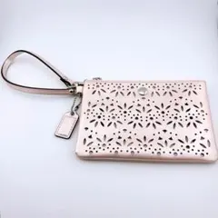 【COACH（コーチ） リストレット ポーチ ピンク 】