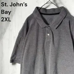 セントジョンズベイ 2XL グレー ポロシャツ カノコ アメリカ古着 半袖