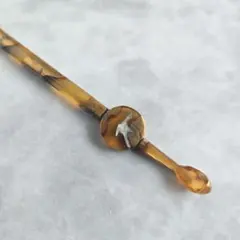 アンティーク　鼈甲　簪　螺鈿細工　E　日本髪　骨董　和装　江戸　明治　大正