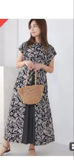 BOＵＪeｌoＵｄ　リーフ柄ワンピース訳あり