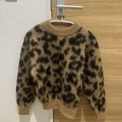 AMERI レオパード柄 シャギーニット セーターのサムネイル
