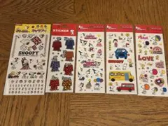 PEANUTS スヌーピー シール 5個セット　2011年,2012年製