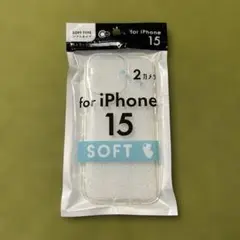 【新品未使用】iPhone 15 ソフトケース 透明 ストラップ用穴付き