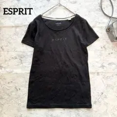 【ESPRIT】エスプリ ビジューロゴTシャツ ブラック y2k キラキラのサムネイル