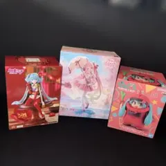 初音ミク フィギュア3体セット シャアザクぐるみ 桜ミク 椿