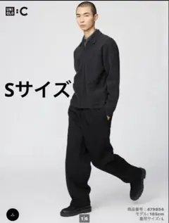 UNIQLO C スウェットワイドパンツ ブラック S
