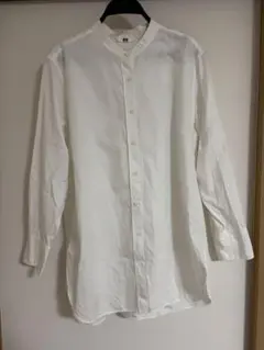 ホワイトスタンドカラーシャツ　ユニクロ