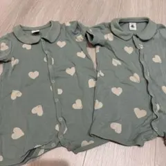PETIT BATEAU ハート柄ロンパース 6m