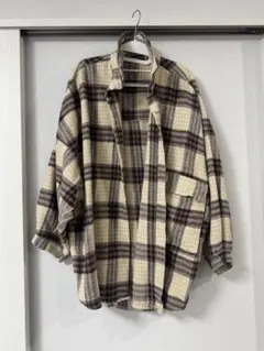 オーバーサイズ チェック柄 フランネルシャツ