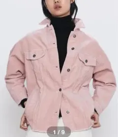 ZARA ザラ コーデュロイ ジャケット S ピンク系 レディース アウター