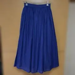 新品タグ付　コットン100% ブルー ロングスカート