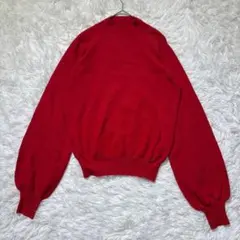 【グレイル】 ニットセーター 赤 ボリューム袖 S レーヨン混 カジュアル 秋冬
