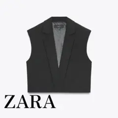 ZARA ブラック スリーブレスジャケット