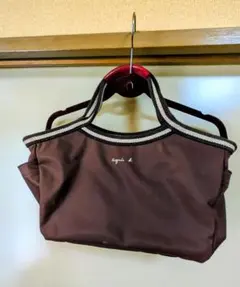 agnès b. ブラウン トートバッグ