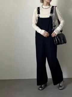 新品同様＊CFT.大人のサロペットブラックデニムオーバーオールのサムネイル