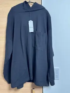 新品未使用無印良品　MUJILabo　天竺編みプルオーバーパーカー 黒 L-XL