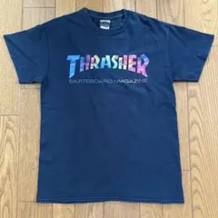THRASHER スケートボード Tシャツ M ネイビー スラッシャー