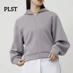 【25年モデル・ほぼ未使用】PLST　ライトバルーンジップアップパーカ　グレーのサムネイル