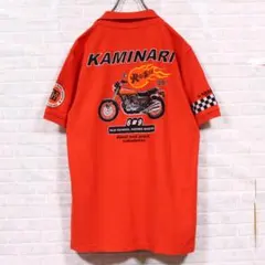 カミナリモータース 火の玉 ZⅡ バイク ビッグプリント ポロシャツ ゼッツーのサムネイル
