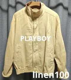 【～90's未使用品】 PLAYBOY プレイポーイ リネンブルゾン 麻100％のサムネイル