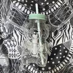 韓国★スタバ限定ガラスタンブラー ミントグリーン　ベアリスタ