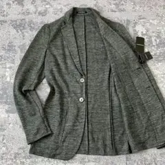 【新品タグ付き】エンポリオアルマーニ リネン 麻 テーラードジャケット メランジ 2026年最新】EMPORIO ARMANI 素材：麻 メンズ テーラードジャケットの