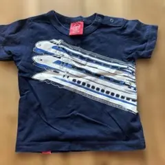 OJICO 新幹線プリント Tシャツ ネイビー