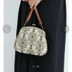 新品未使用　サマンサモスモス ゴブラン織がま口ショルダーバック