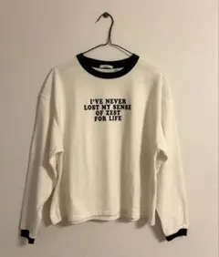 【美品】ニコアンド 起毛アソートロゴロンＴ