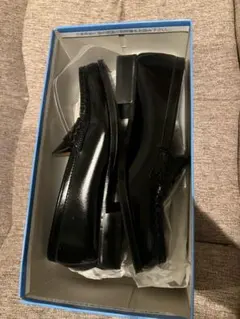 HARUTA 黒 レザー ローファー