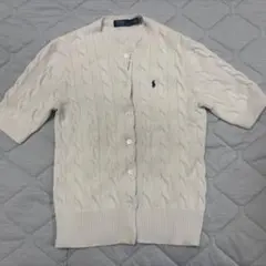 Polo Ralph Lauren ケーブルニット 半袖カーディガン　Mのサムネイル