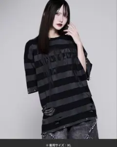 『REFLEM/レフレム』グランジボーダーピアスTシャツのサムネイル