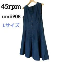 藍染め 45rpm tmii908 ノースリーブ ワンピース ココナッツボタンのサムネイル