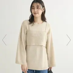 chocol raffine robe ニットキャミ+ニットチュニック