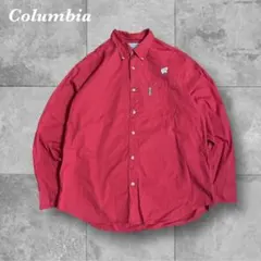 Columbia コロンビア BDシャツ ワークシャツ 刺繍ロゴ メンズ L古着