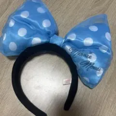 ミニーマウス 水玉リボンカチューシャ