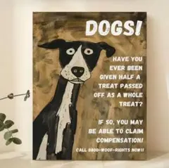 動物ポスター　犬　アート　ミッドセンチュリー　カフェ　ガレージ　ペット　犬　A3