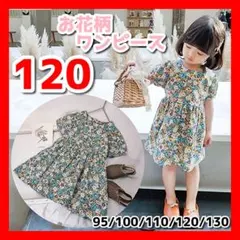 ワンピース フォーマル ドレス 女の子 子供用キッズ　花柄ワンピース　120 H