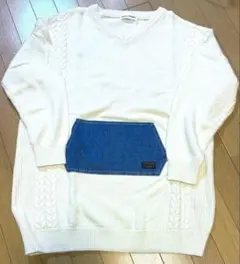 Rodeo Crowns ロデオクラウン デニムパッチニットワンピース