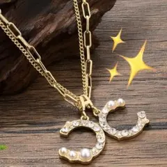 新品未使用♡ダブルCのネックレス　ゴールドカラー