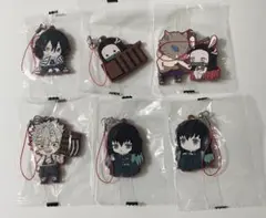 鬼滅の刃　カプセルラバーマスコット　伊黒　禰豆子　伊之助　実弥　無一郎