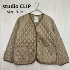 studio CLIP スタディオクリップ キルティング ノーカラー ジャケット
