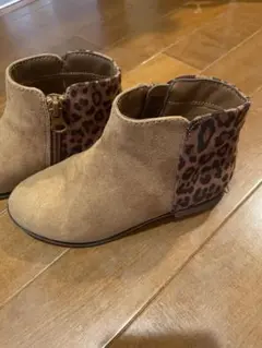 【北米購入】Cat&Jack ヒョウ柄ショートブーツサイズ11 (約17cm)