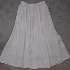 UNIQLO　シフォンロングスカート(ピンクベージュ)