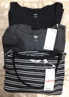 ユニクロUNIQLOスーピマ、プレミアムコットンクルーネックT XL 3点組のサムネイル