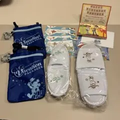【新品】ショルダーバッグ2個、スリッパ2セット、ポストカード6枚
