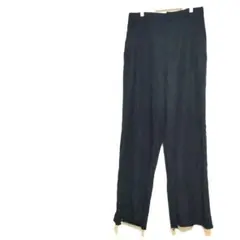 ★ザラ L 黒 カジュアルパンツ カットオフ さらさら 丈長め ロング リヨセル