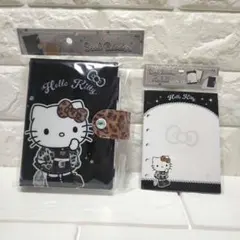 ハローキティ バインダー ヒョウ柄ストーン付き ギャル シール帳➕️リフィル
